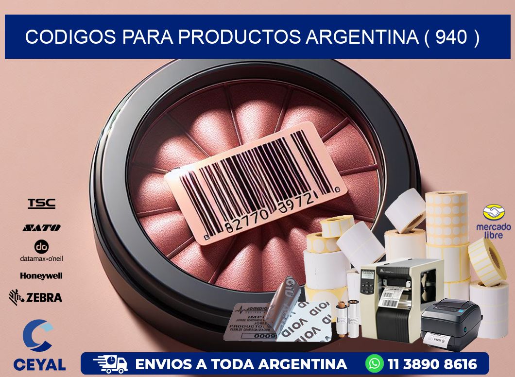 CODIGOS PARA PRODUCTOS ARGENTINA ( 940 )