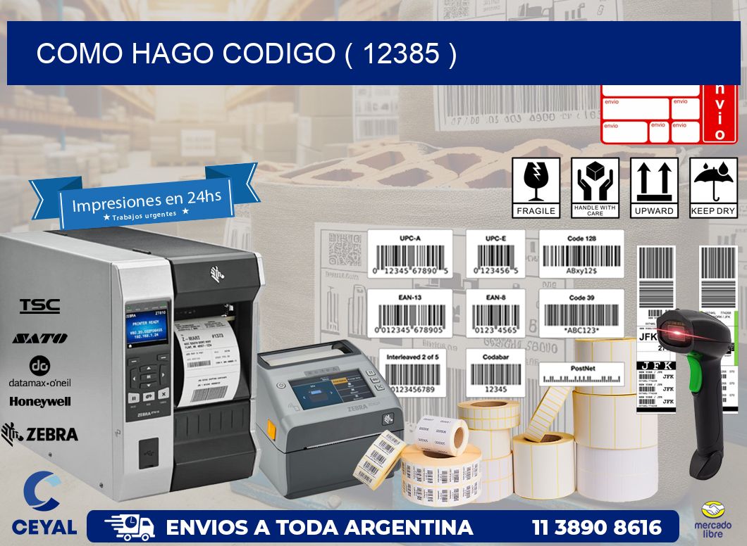 COMO HAGO CODIGO ( 12385 )