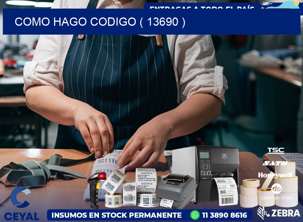 COMO HAGO CODIGO ( 13690 )