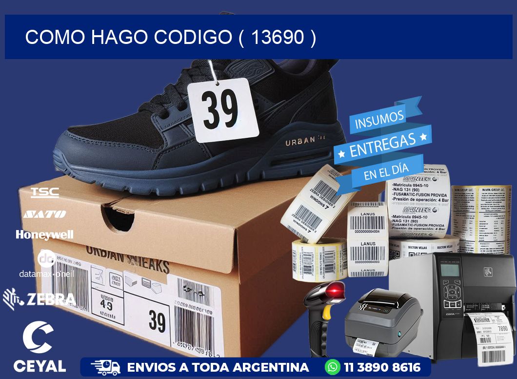 COMO HAGO CODIGO ( 13690 )