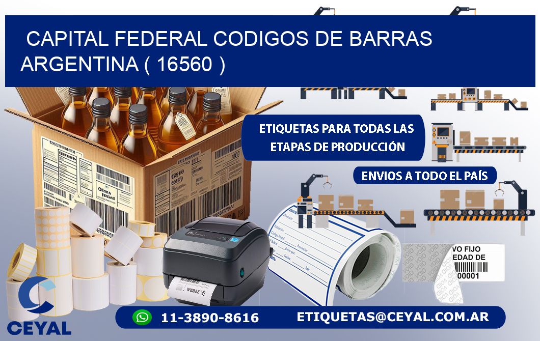 Capital federal codigos de barras argentina ( 16560 )