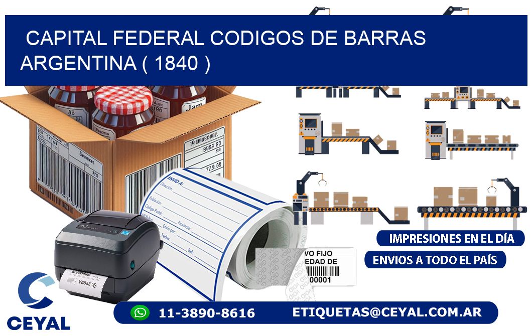 Capital federal codigos de barras argentina ( 1840 )