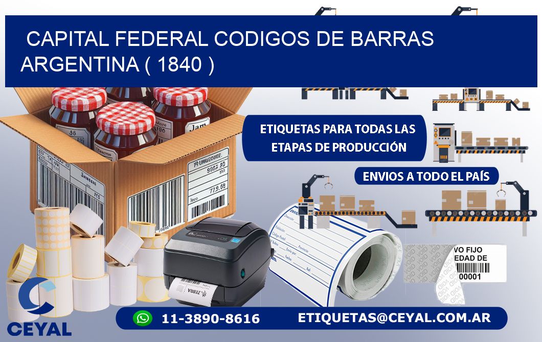 Capital federal codigos de barras argentina ( 1840 )