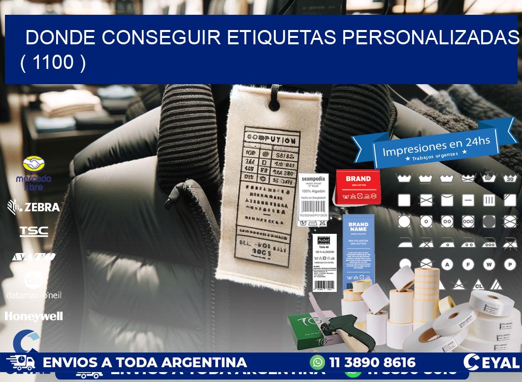 DONDE CONSEGUIR ETIQUETAS PERSONALIZADAS ( 1100 )