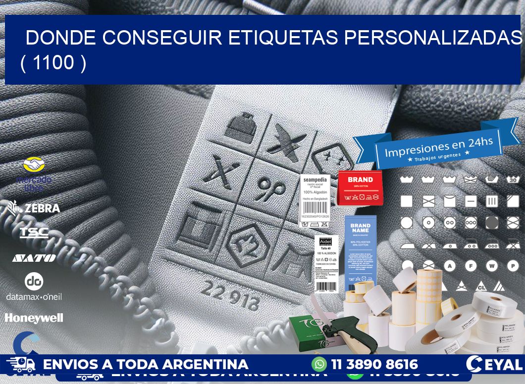 DONDE CONSEGUIR ETIQUETAS PERSONALIZADAS ( 1100 )