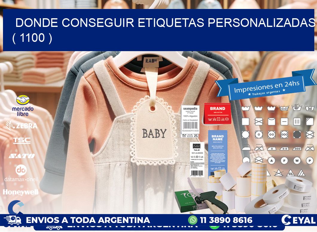 DONDE CONSEGUIR ETIQUETAS PERSONALIZADAS ( 1100 )