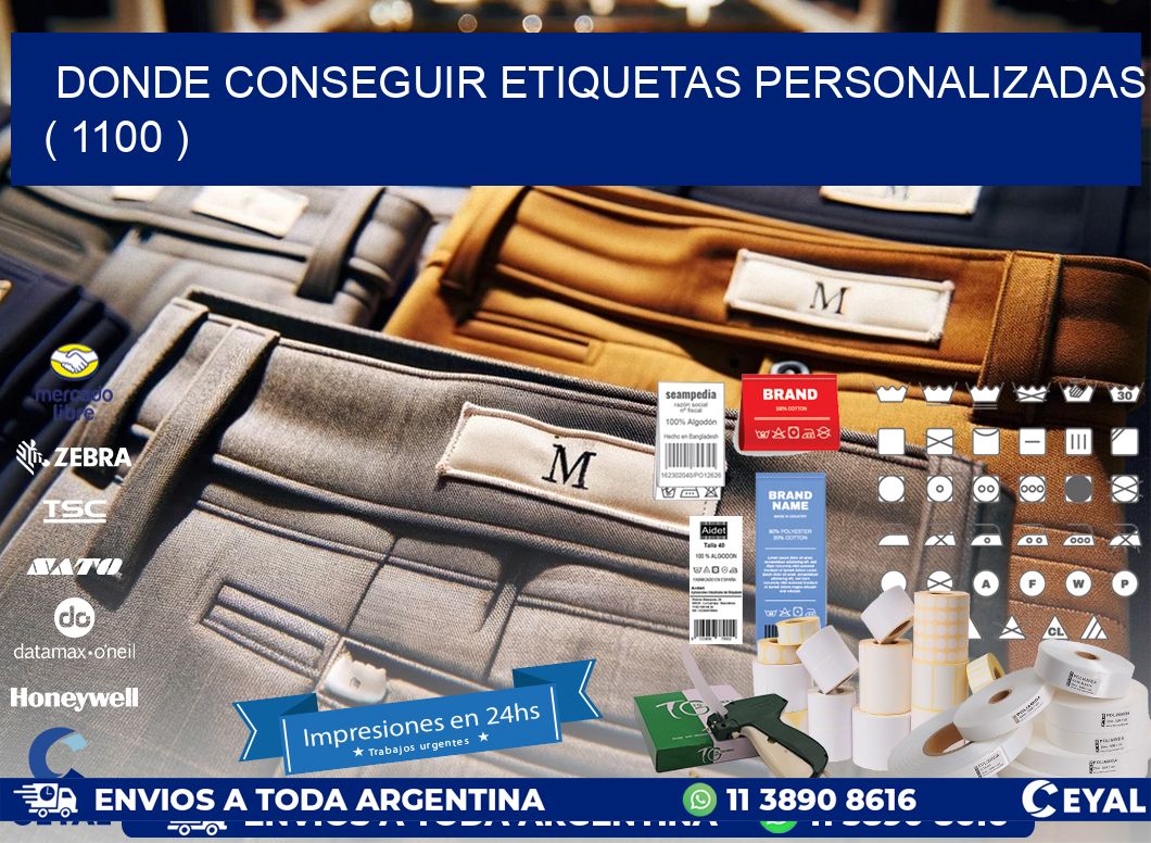 DONDE CONSEGUIR ETIQUETAS PERSONALIZADAS ( 1100 )