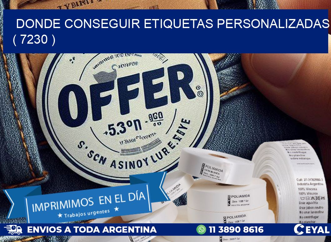 DONDE CONSEGUIR ETIQUETAS PERSONALIZADAS ( 7230 )