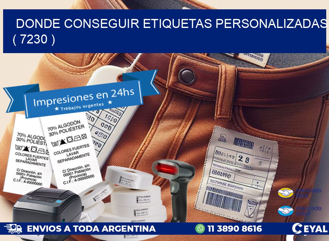 DONDE CONSEGUIR ETIQUETAS PERSONALIZADAS ( 7230 )