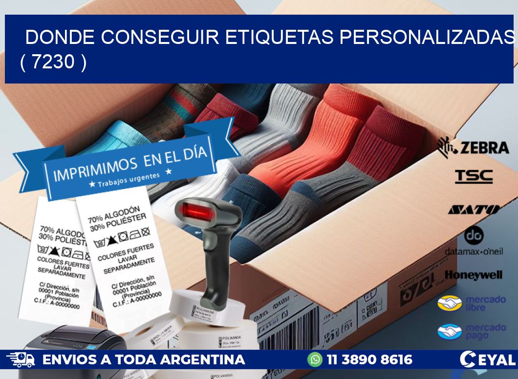 DONDE CONSEGUIR ETIQUETAS PERSONALIZADAS ( 7230 )