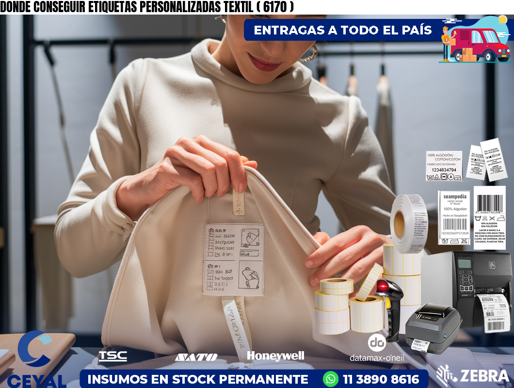 DONDE CONSEGUIR ETIQUETAS PERSONALIZADAS TEXTIL ( 6170 )