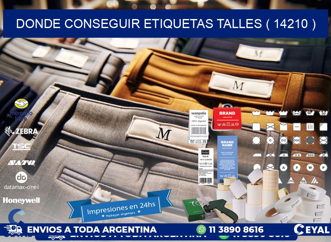 DONDE CONSEGUIR ETIQUETAS TALLES ( 14210 )