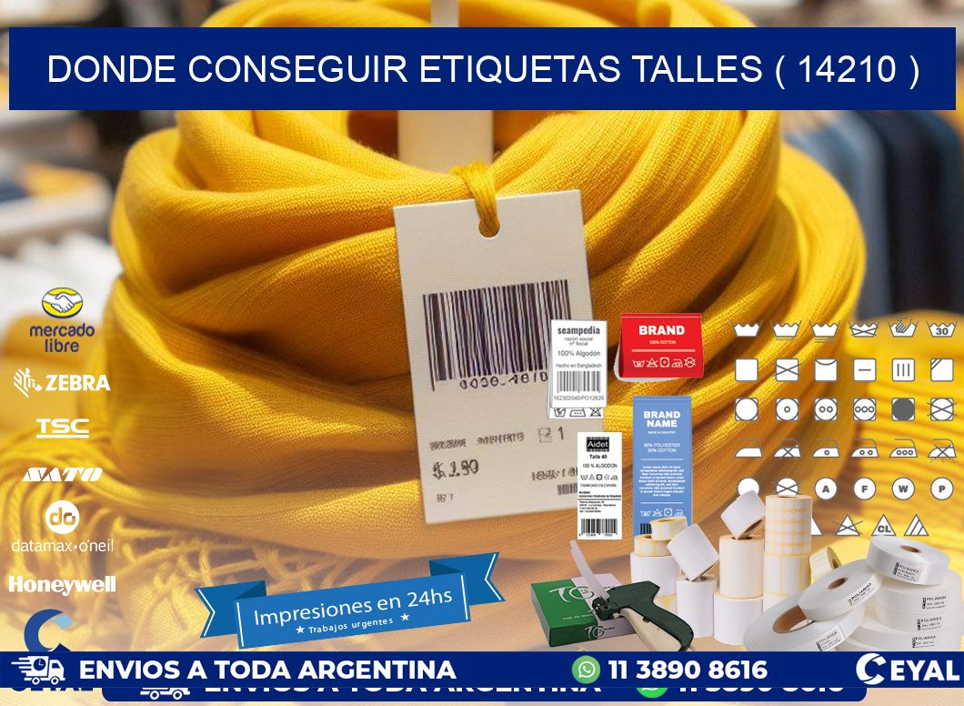DONDE CONSEGUIR ETIQUETAS TALLES ( 14210 )