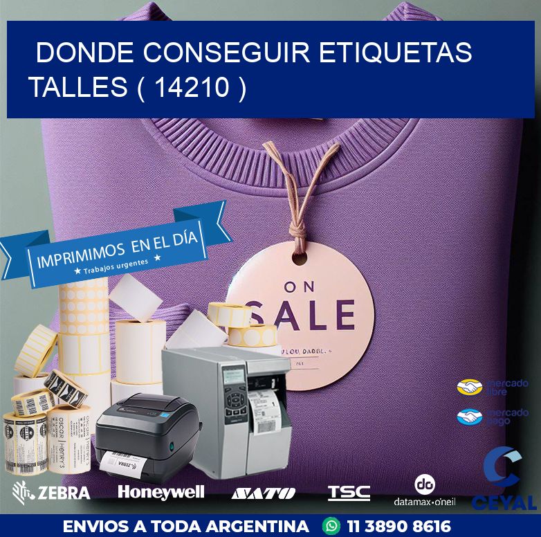 DONDE CONSEGUIR ETIQUETAS TALLES ( 14210 )