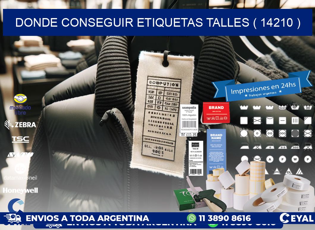 DONDE CONSEGUIR ETIQUETAS TALLES ( 14210 )