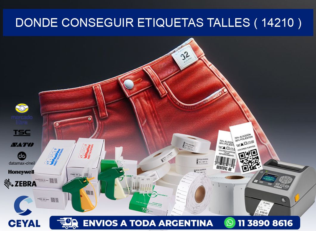 DONDE CONSEGUIR ETIQUETAS TALLES ( 14210 )