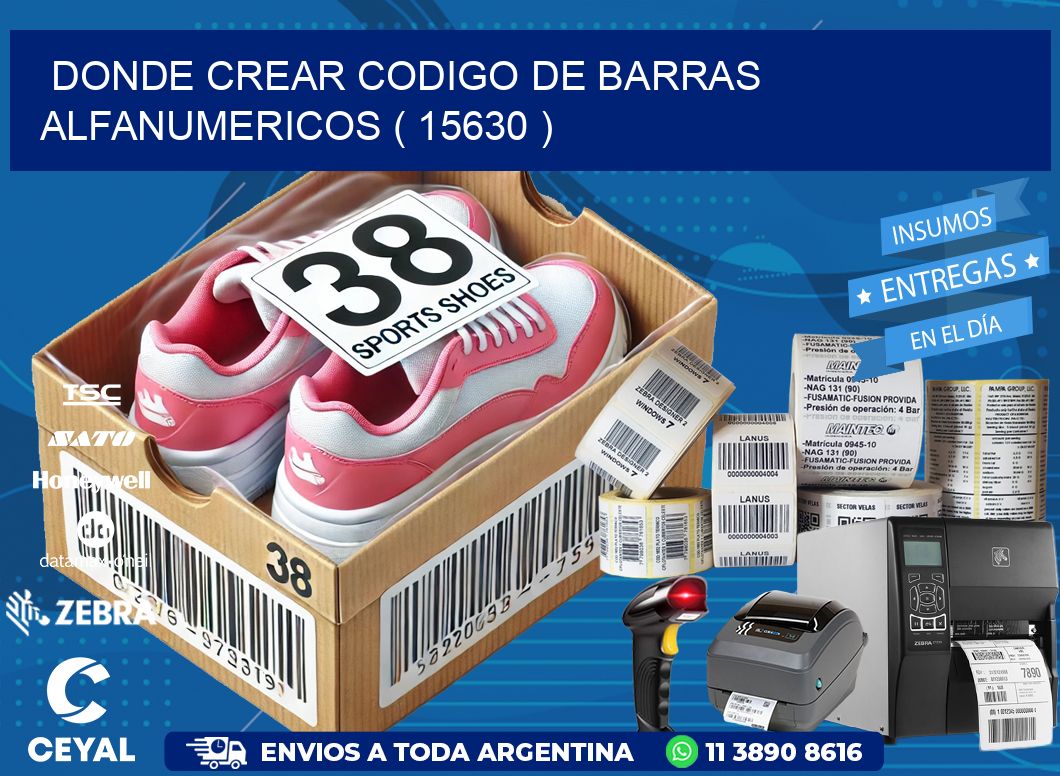 DONDE CREAR CODIGO DE BARRAS ALFANUMERICOS ( 15630 )