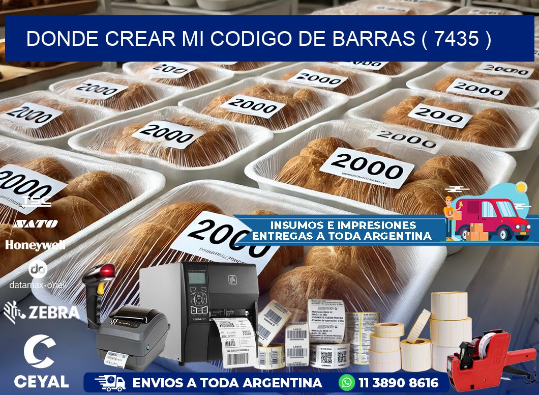 DONDE CREAR MI CODIGO DE BARRAS ( 7435 )