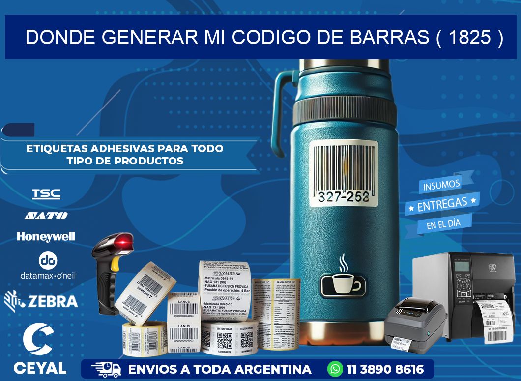 DONDE GENERAR MI CODIGO DE BARRAS ( 1825 )