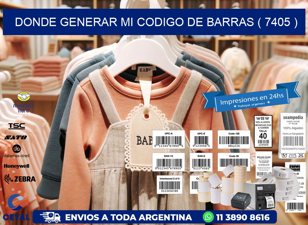 DONDE GENERAR MI CODIGO DE BARRAS ( 7405 )