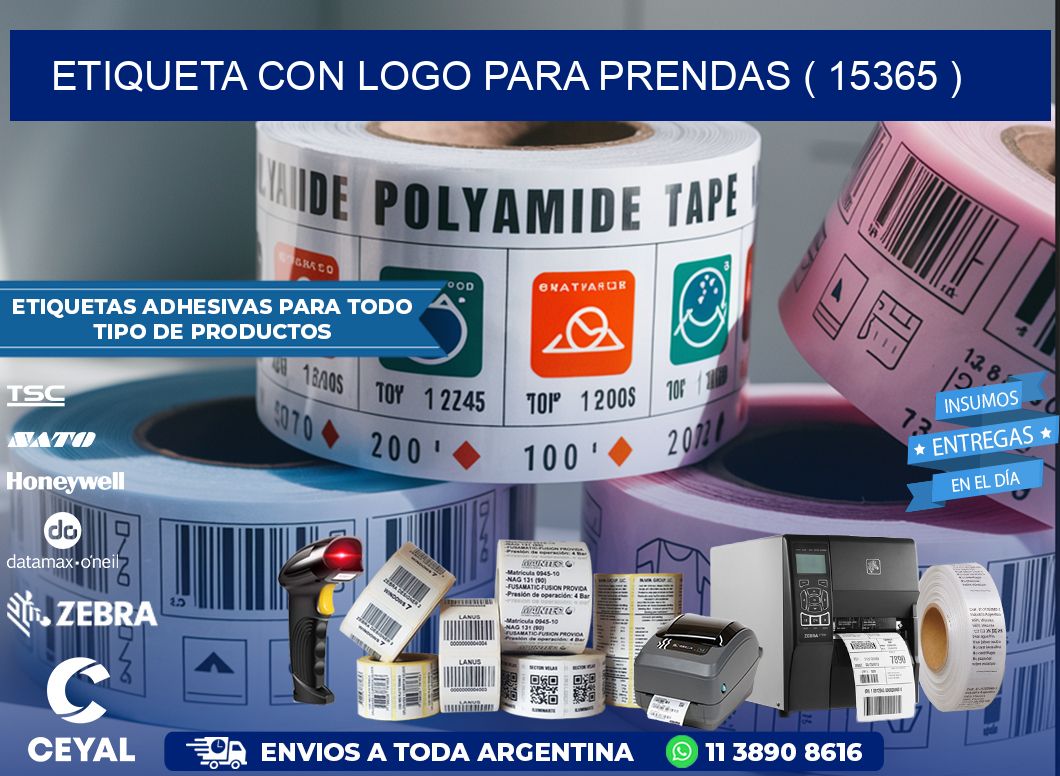ETIQUETA CON LOGO PARA PRENDAS ( 15365 )