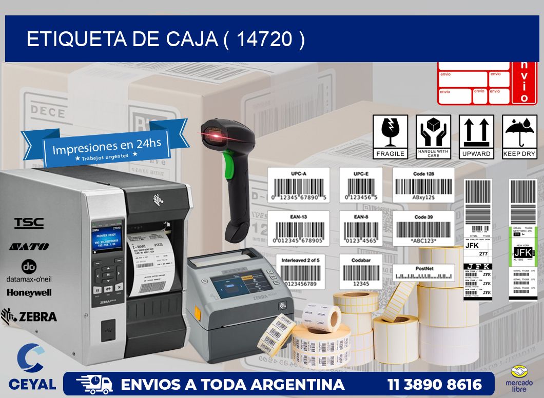 ETIQUETA DE CAJA ( 14720 )