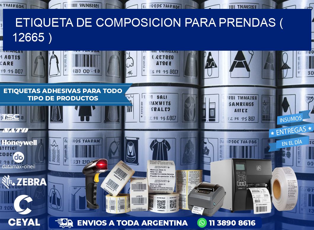 ETIQUETA DE COMPOSICION PARA PRENDAS ( 12665 )