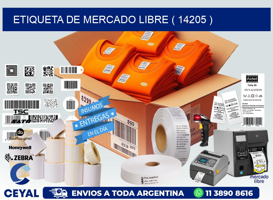 ETIQUETA DE MERCADO LIBRE ( 14205 )
