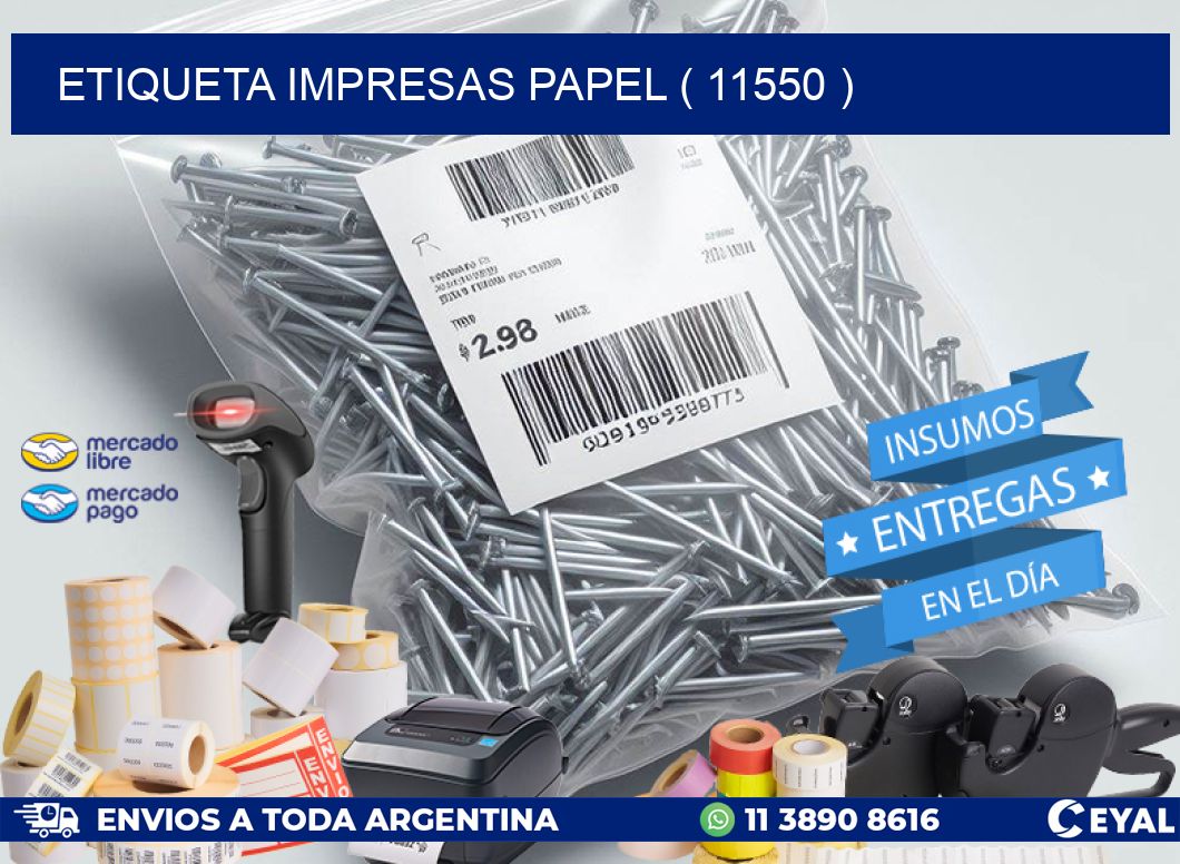 ETIQUETA IMPRESAS PAPEL ( 11550 )