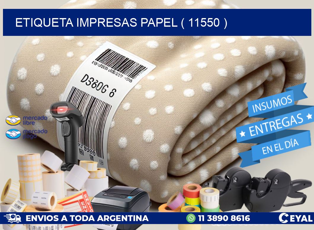 ETIQUETA IMPRESAS PAPEL ( 11550 )