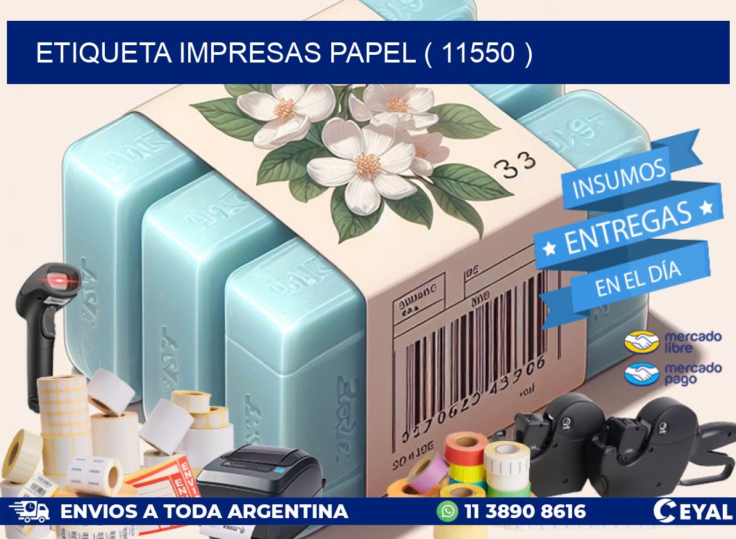 ETIQUETA IMPRESAS PAPEL ( 11550 )