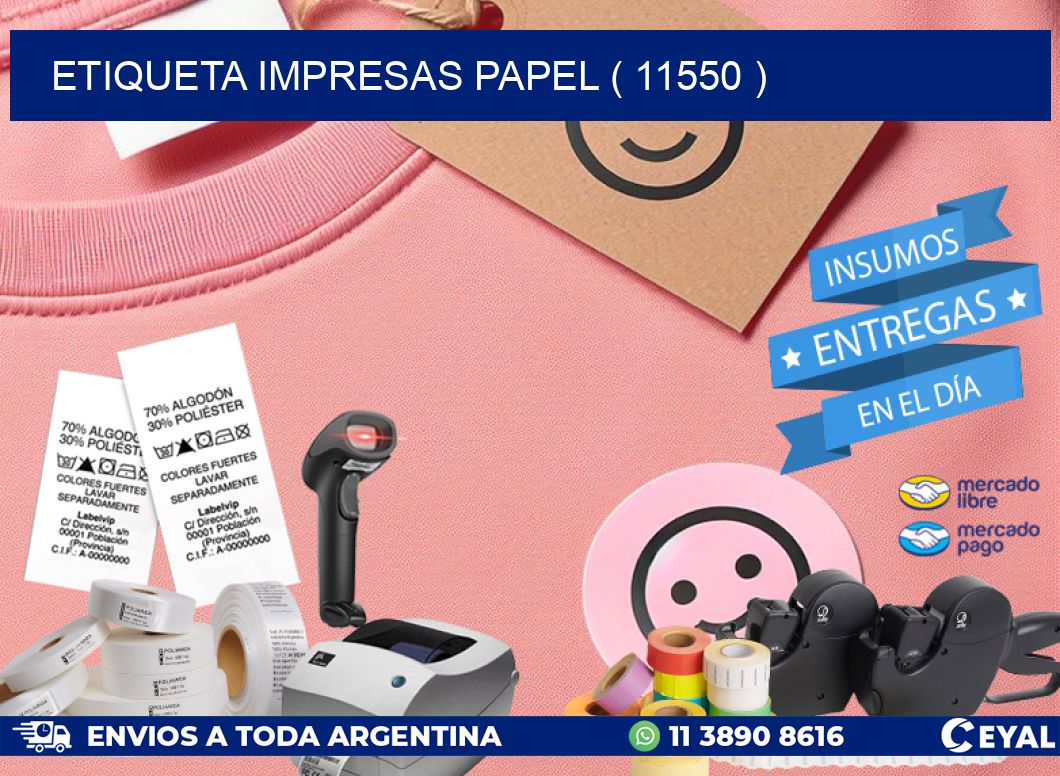 ETIQUETA IMPRESAS PAPEL ( 11550 )
