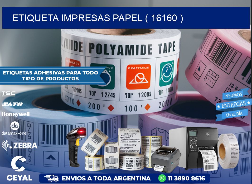 ETIQUETA IMPRESAS PAPEL ( 16160 )