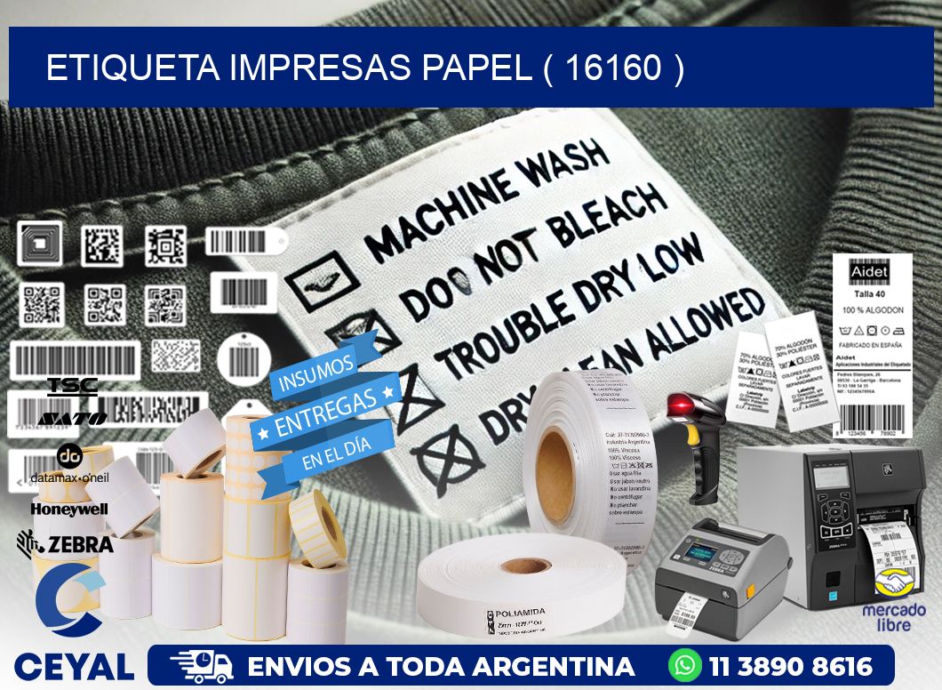 ETIQUETA IMPRESAS PAPEL ( 16160 )