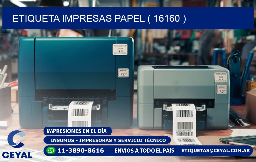 ETIQUETA IMPRESAS PAPEL ( 16160 )
