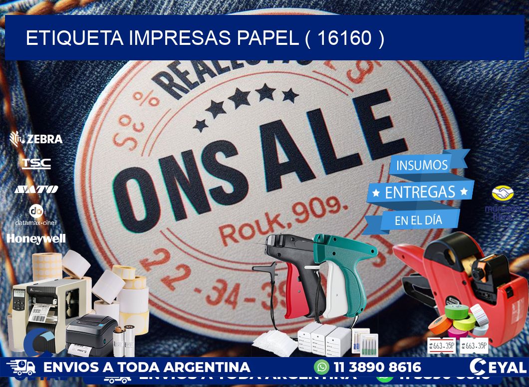 ETIQUETA IMPRESAS PAPEL ( 16160 )