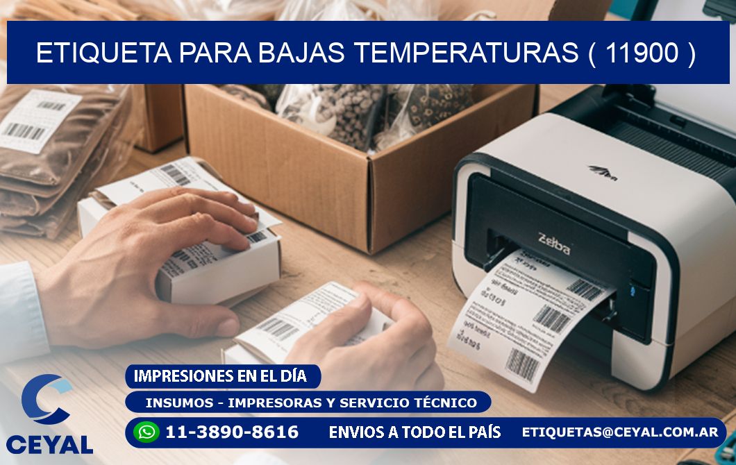 ETIQUETA PARA BAJAS TEMPERATURAS ( 11900 )