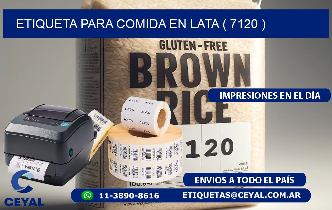 ETIQUETA PARA COMIDA EN LATA ( 7120 )