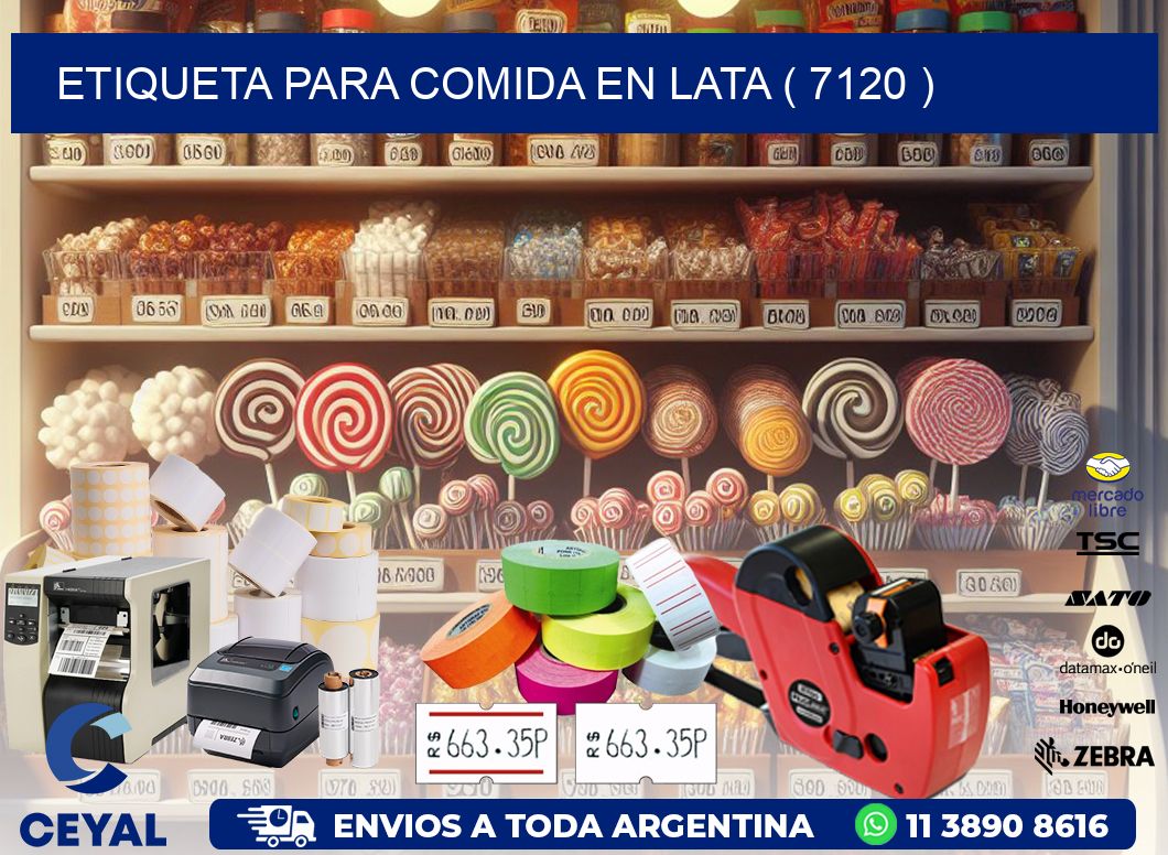 ETIQUETA PARA COMIDA EN LATA ( 7120 )