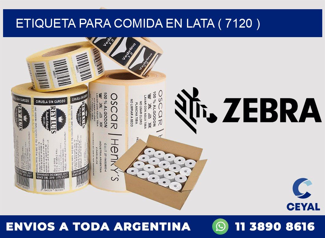 ETIQUETA PARA COMIDA EN LATA ( 7120 )