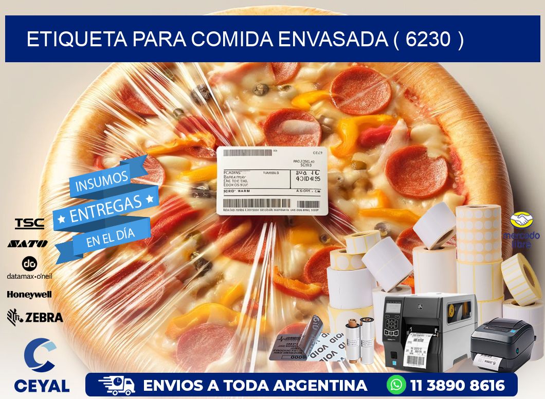 ETIQUETA PARA COMIDA ENVASADA ( 6230 )