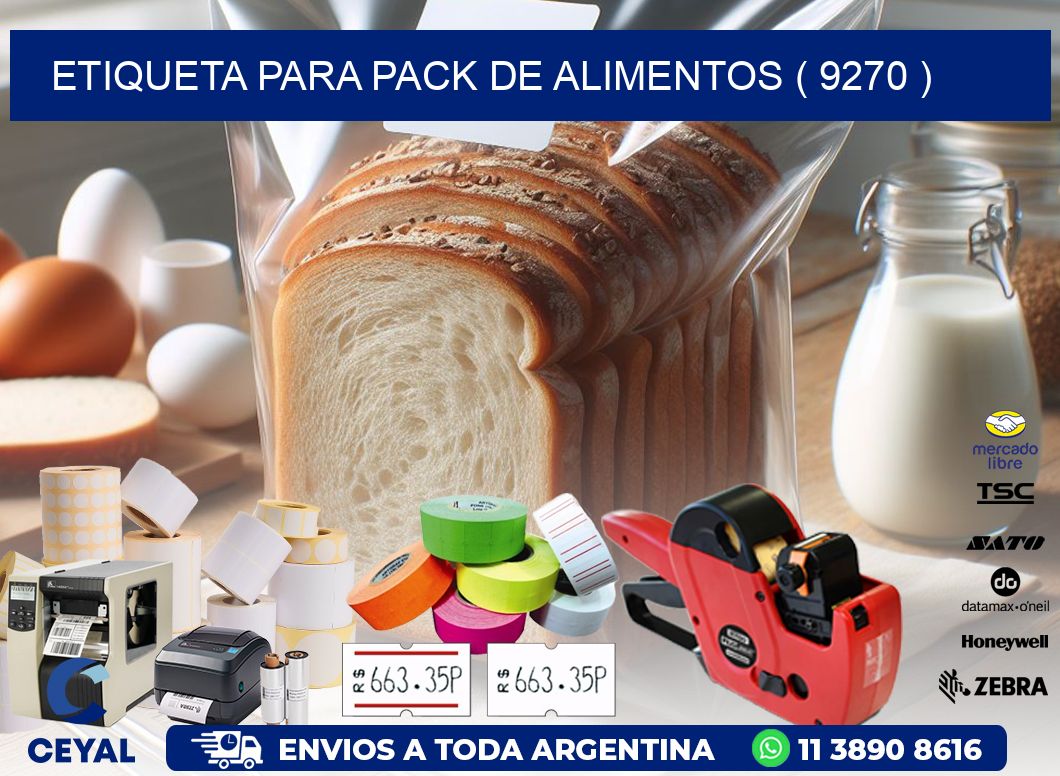 ETIQUETA PARA PACK DE ALIMENTOS ( 9270 )