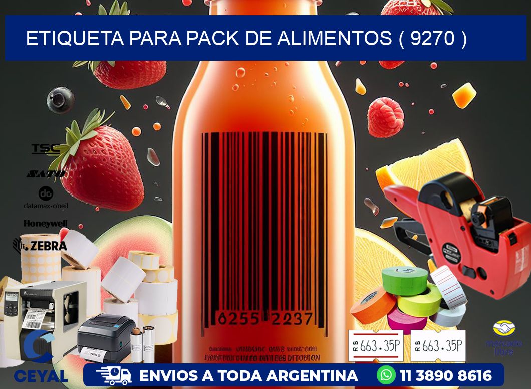 ETIQUETA PARA PACK DE ALIMENTOS ( 9270 )