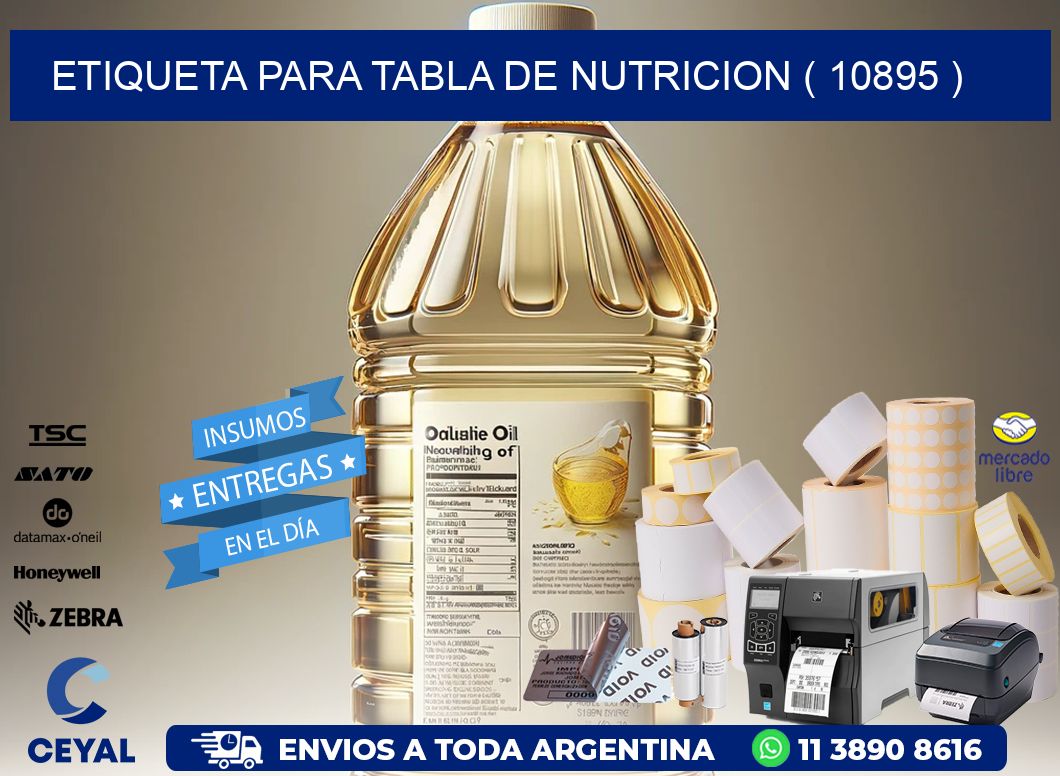 ETIQUETA PARA TABLA DE NUTRICION ( 10895 )