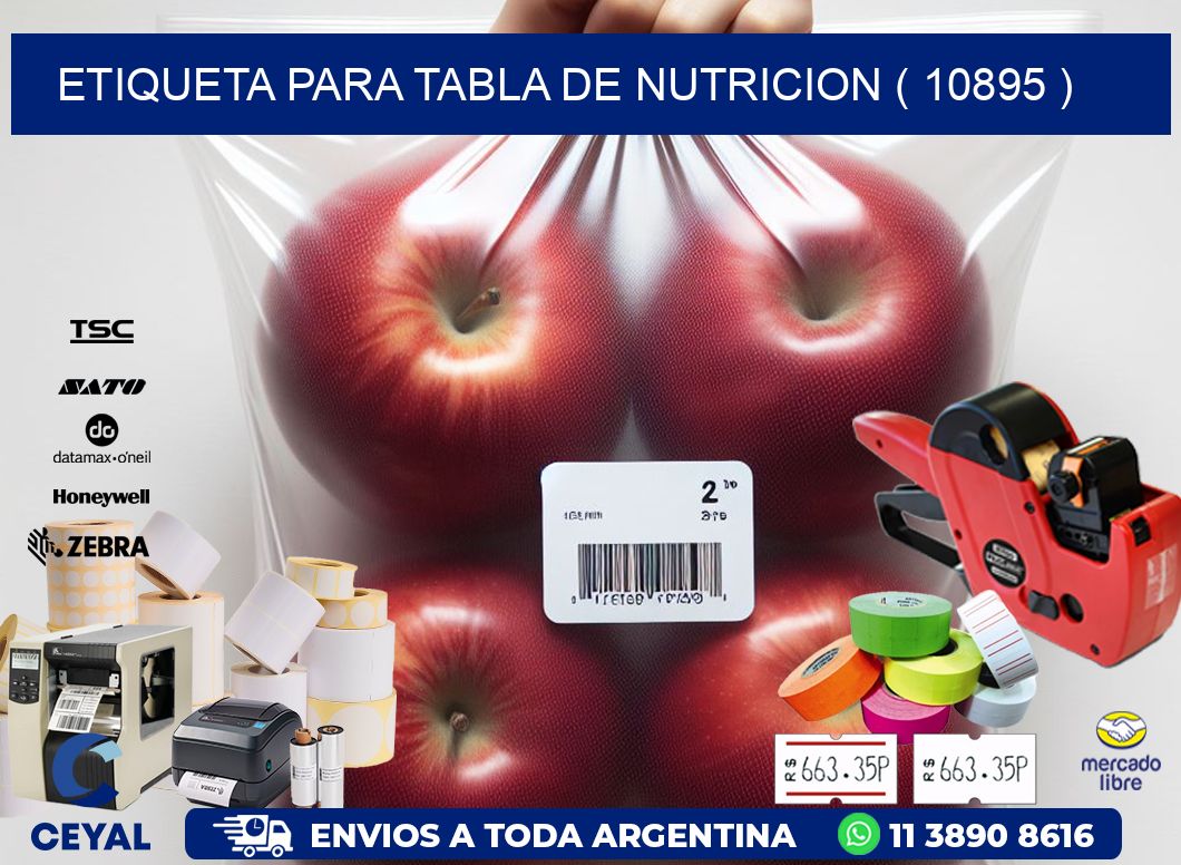 ETIQUETA PARA TABLA DE NUTRICION ( 10895 )