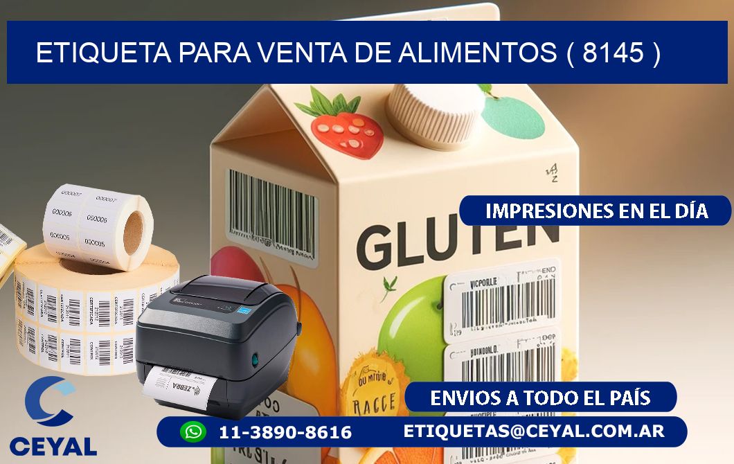 ETIQUETA PARA VENTA DE ALIMENTOS ( 8145 )