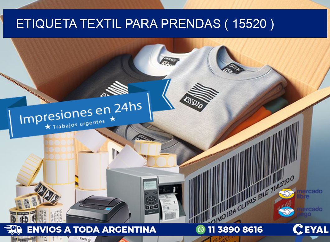 ETIQUETA TEXTIL PARA PRENDAS ( 15520 )