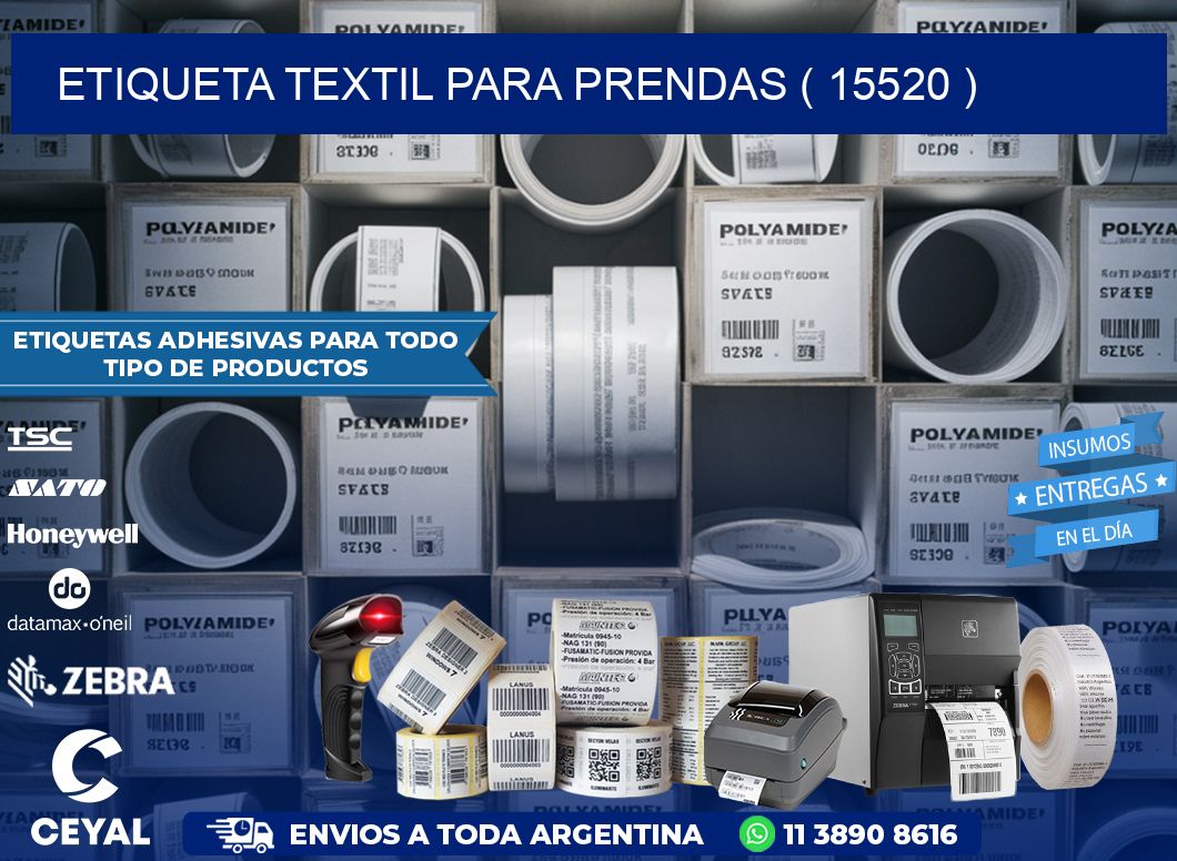 ETIQUETA TEXTIL PARA PRENDAS ( 15520 )
