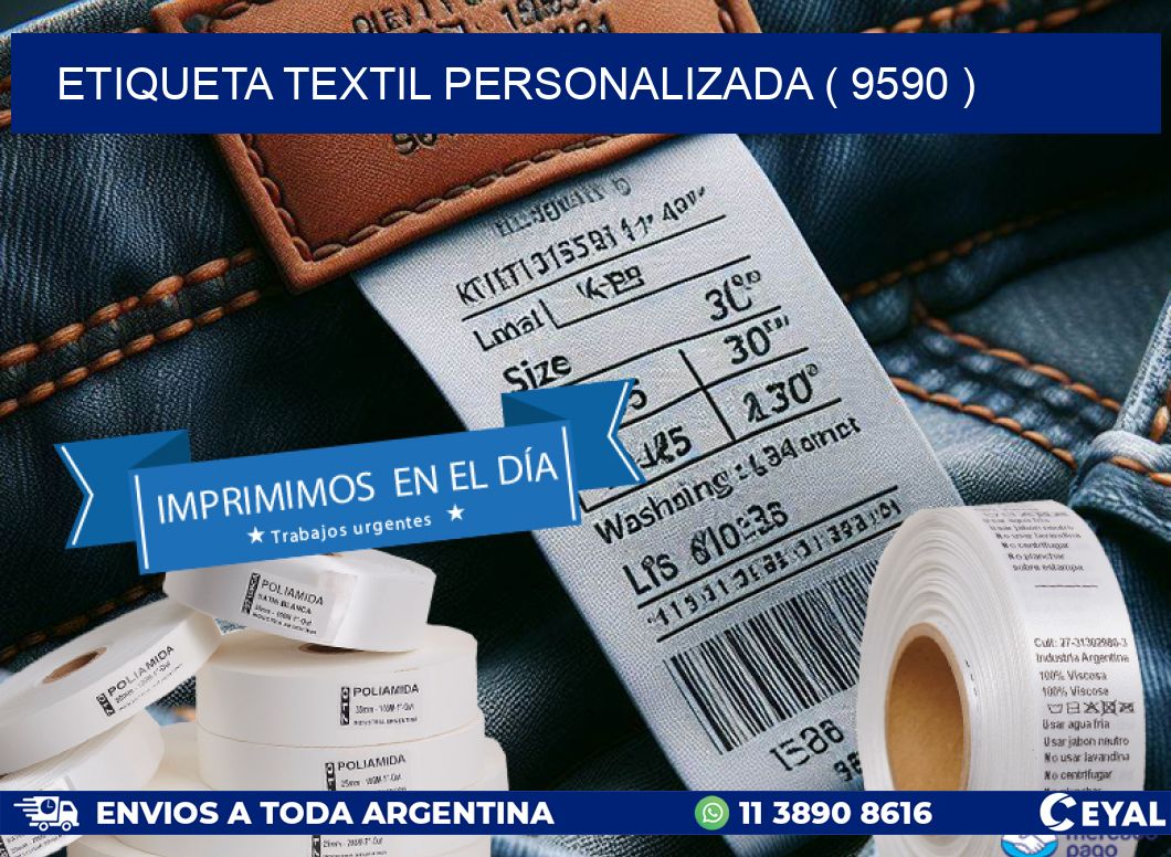 ETIQUETA TEXTIL PERSONALIZADA ( 9590 )