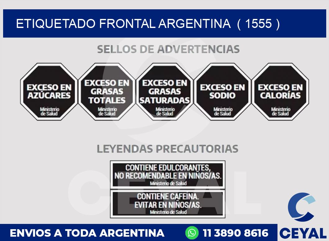 ETIQUETADO FRONTAL ARGENTINA ( 1555 )